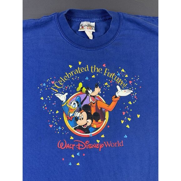Vintage 90s Walt Disney Kids Mickey Mouse Goofy Donald Duck Youth XL Art Shirt T - Picture 3 of 6